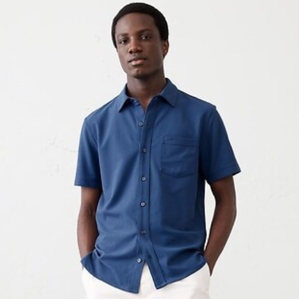 Banana Republic Men’s Honeycomb Pique Polo Shirt | Blue | M